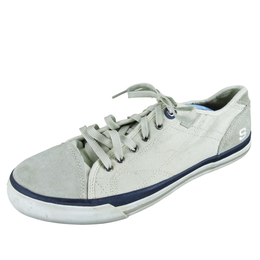 Skechers Men Relaxed Fit Sneaker Off White Leather Sz 10 Medium Gently Used 2025